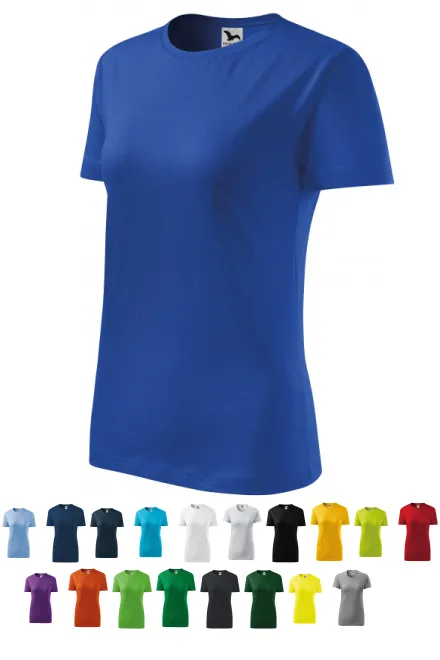 Klassiek dames T-shirt, koningsblauw