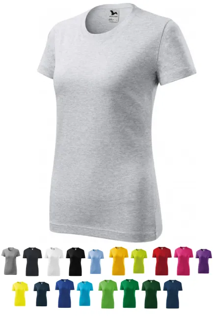 Klassiek dames T-shirt, lichtgrijs marmer