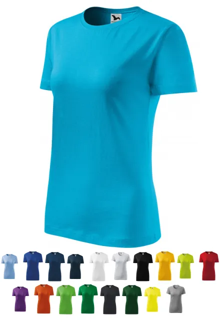 Klassiek dames T-shirt, turkoois