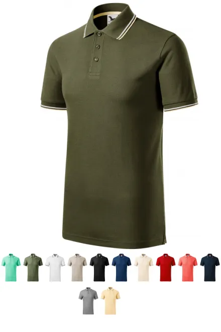 Klassiek herenpoloshirt, military