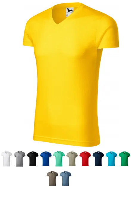 Nauwsluitend T-shirt voor heren, geel