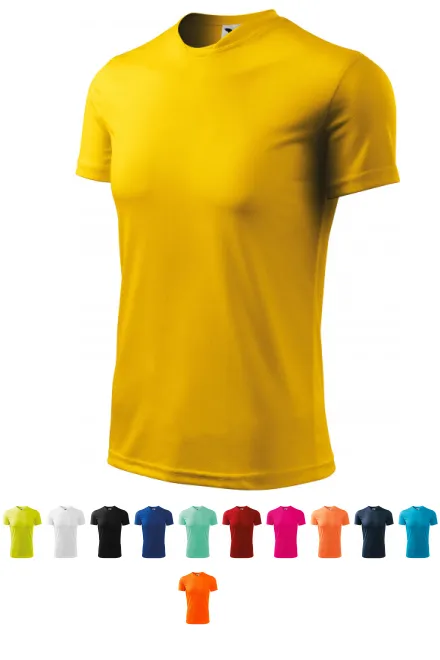 Sport-T-shirt voor kinderen, geel