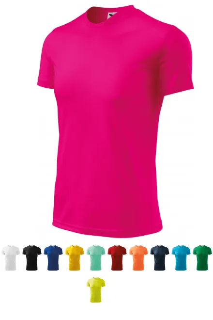 Sport-T-shirt voor kinderen, neon roze