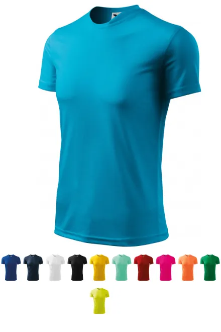 Sport-T-shirt voor kinderen, turkoois