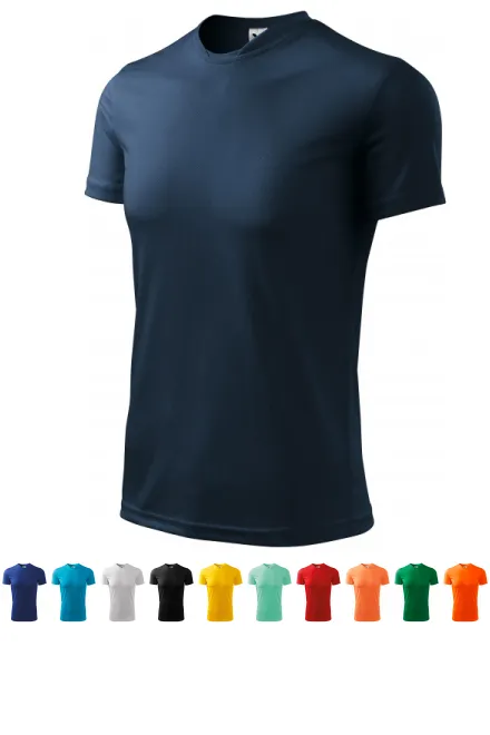 T-shirt met asymmetrische halslijn, donkerblauw