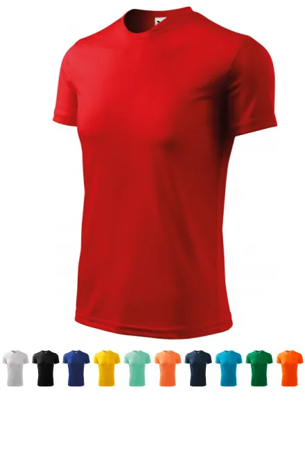 T-shirt met asymmetrische halslijn, rood