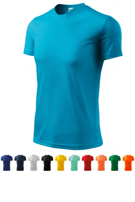 T-shirt met asymmetrische halslijn, turkoois