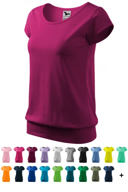 Trendy dames T-shirt, fuchsia