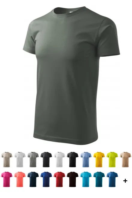 Uniseks T-shirt met een hoger gewicht, donkere leisteen