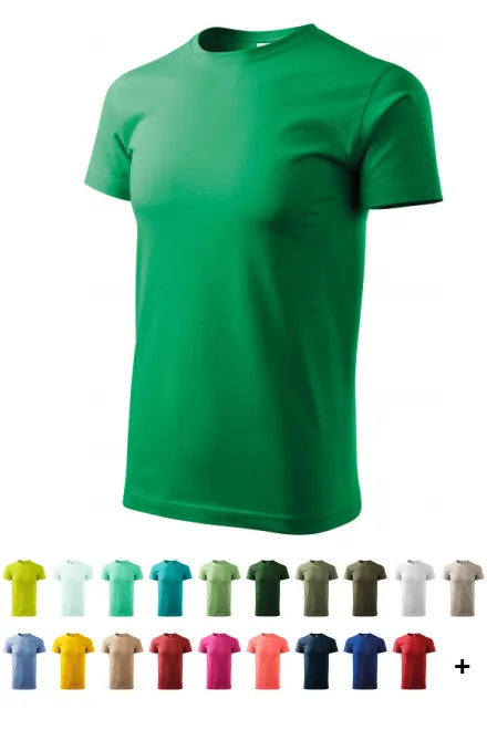 Uniseks T-shirt met een hoger gewicht, gras groen