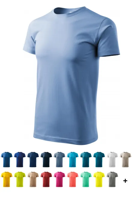 Uniseks T-shirt met een hoger gewicht, hemelsblauw