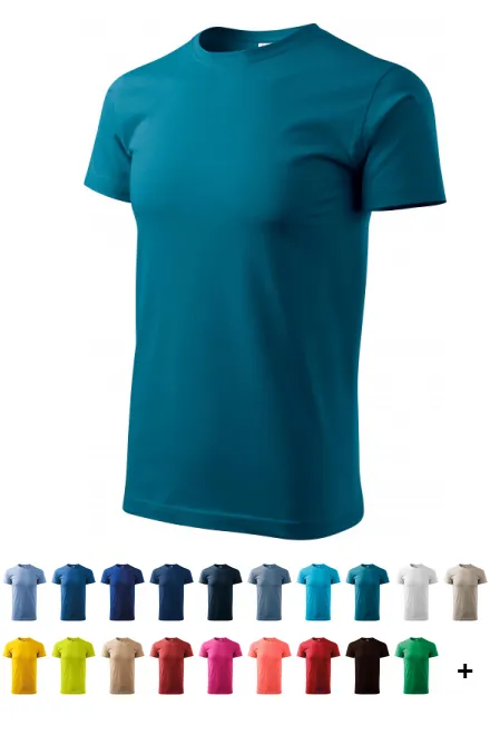 Uniseks T-shirt met een hoger gewicht, petrol blue