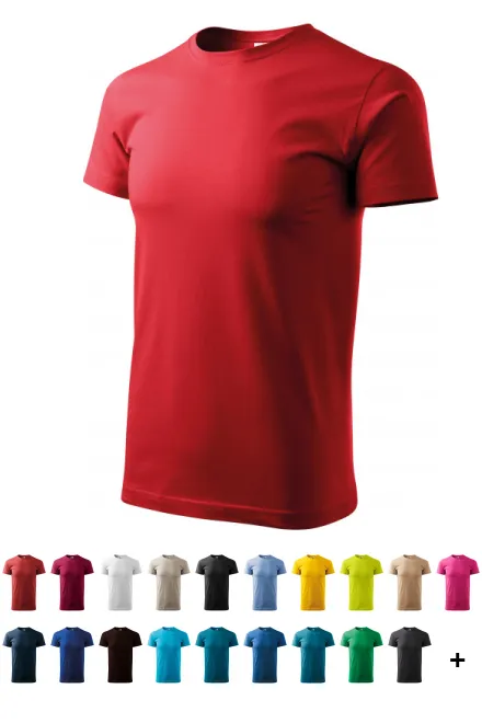 Uniseks T-shirt met een hoger gewicht, rood