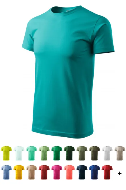 Uniseks T-shirt met een hoger gewicht, smaragdgroen