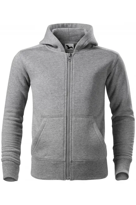Kindersweatshirt met capuchon - donkergrijs marmer, 122 cm / 6 jaar
