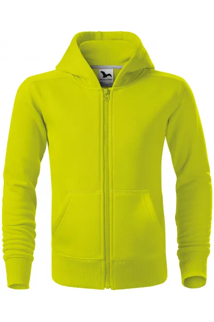 Kindersweatshirt met capuchon - limoen groen, 122 cm / 6 jaar