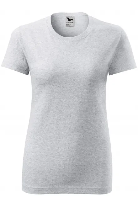 Klassiek dames T-shirt - lichtgrijs marmer, S