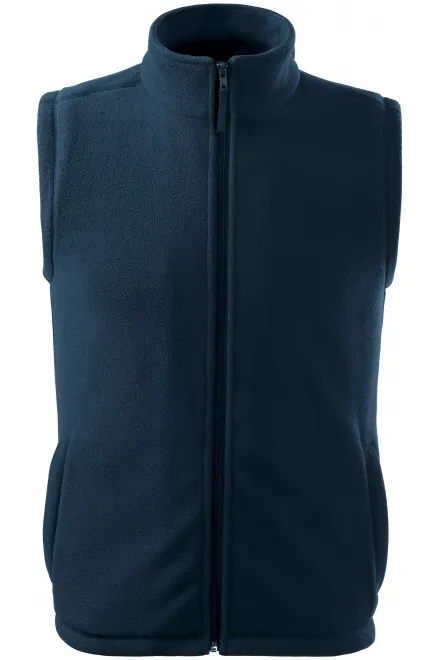 Klassiek fleecevest - donkerblauw, M
