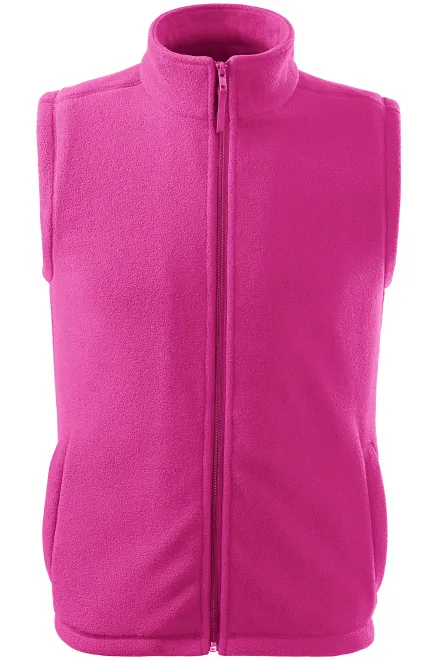 Klassiek fleecevest - fuchsia red, M