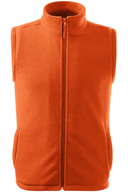 Klassiek fleecevest - oranje, M