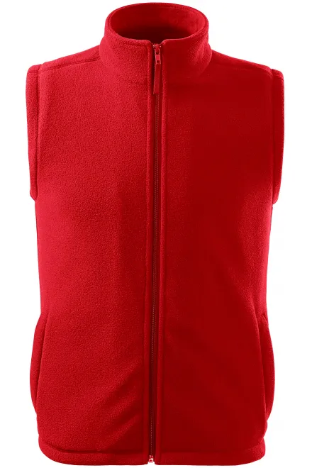 Klassiek fleecevest - rood, M