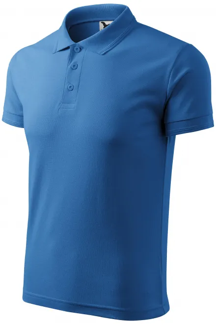 Los poloshirt voor heren, lichtblauw