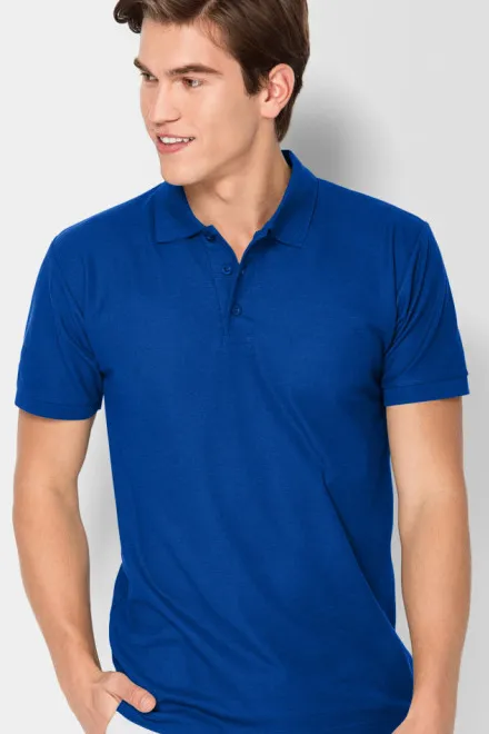 Comfortabel herenpoloshirt, koningsblauw