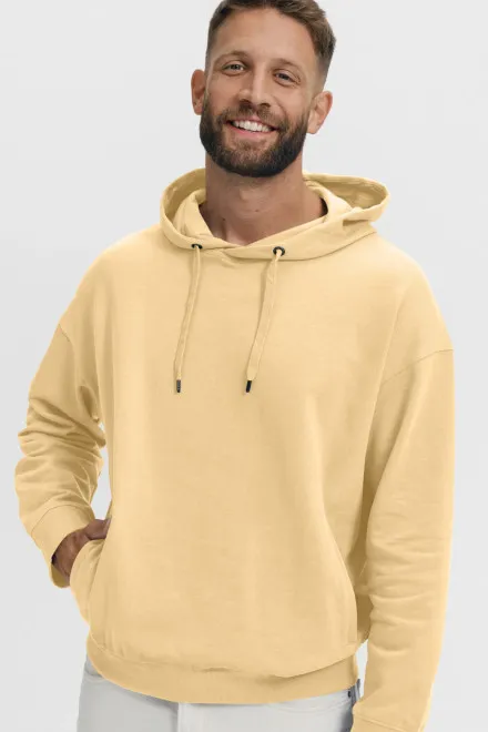 Comfortabele herenhoodie, vanille