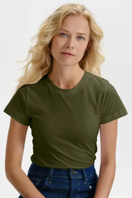 Dames eenvoudig T-shirt, military