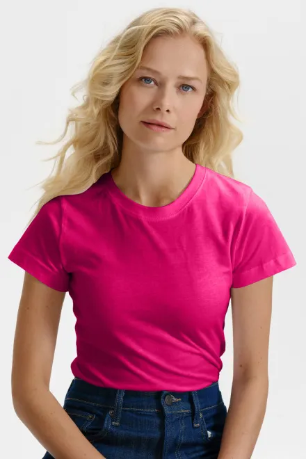 Dames eenvoudig T-shirt, purper