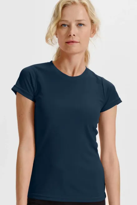 Dames sport T-shirt, donkerblauw