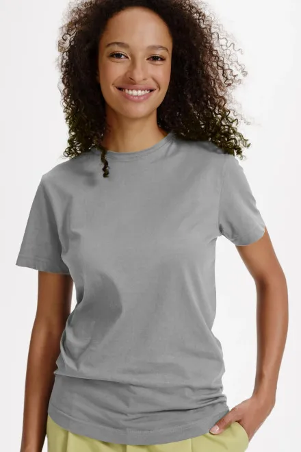 Dames T-shirt van biologisch katoen, licht zilver