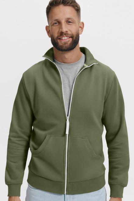 Pullover heren sweatshirt zonder capuchon, retro print, fleece gevoerd