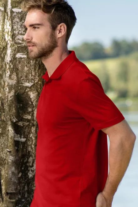 Eenvoudig poloshirt voor heren, rood