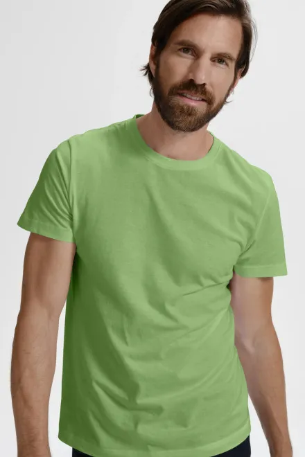 Eenvoudig T-shirt voor heren, erwt groen