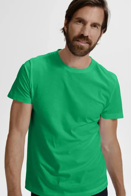 Eenvoudig T-shirt voor heren, gras groen