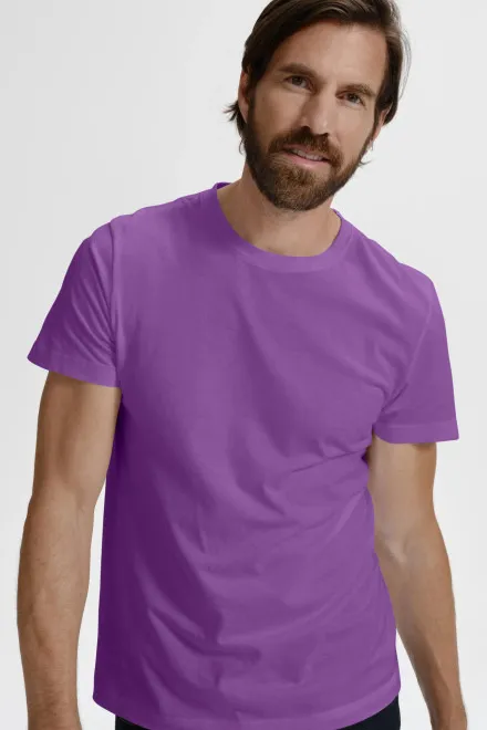 Eenvoudig T-shirt voor heren, purper