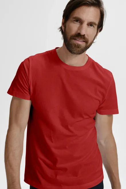 Eenvoudig T-shirt voor heren, rood