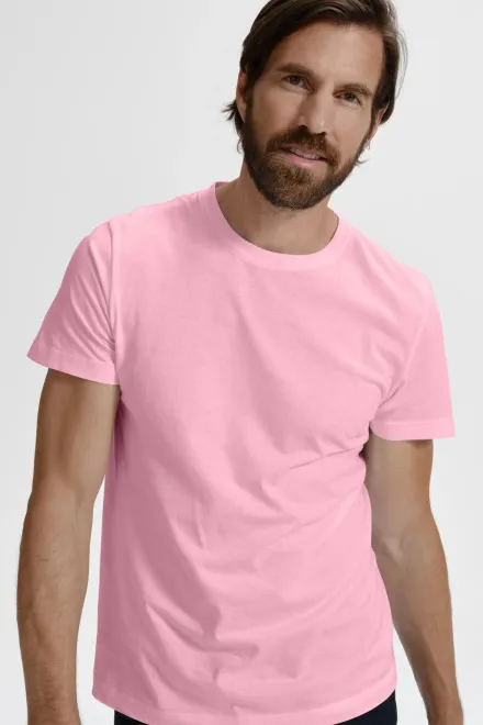 Eenvoudig T-shirt voor heren, roze