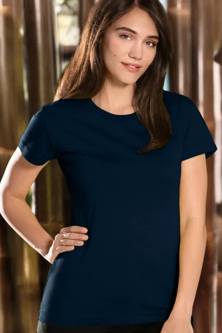 Klassiek dames T-shirt, donkerblauw