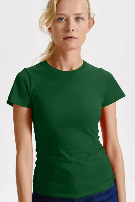 Klassiek dames T-shirt, fles groen