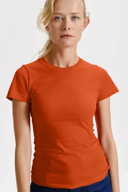 Klassiek dames T-shirt, oranje