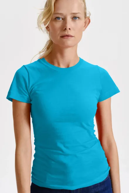 Klassiek dames T-shirt, turkoois