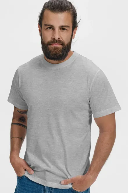 Klassiek T-shirt, lichtgrijs marmer