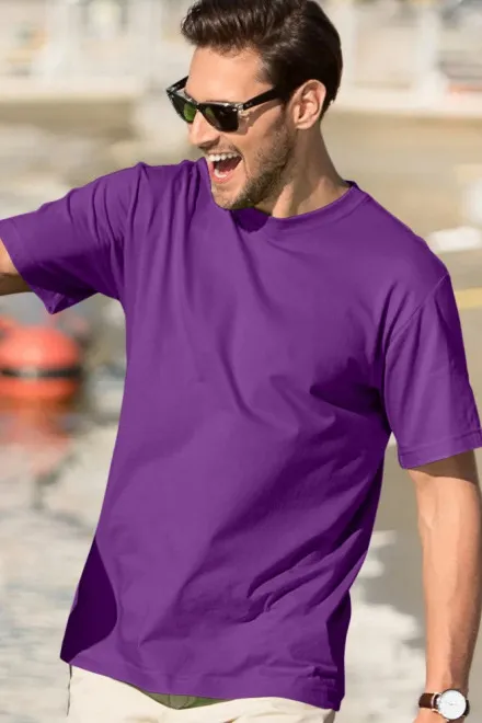 Klassiek T-shirt voor heren, purper