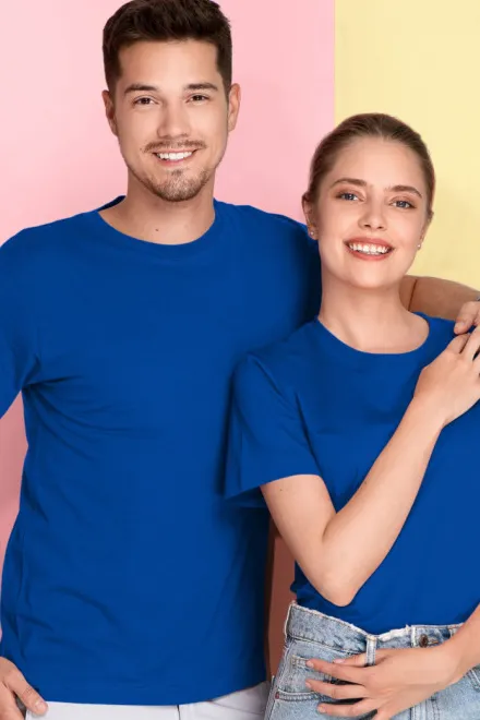 Lichtgewicht T-shirt met korte mouwen, koningsblauw