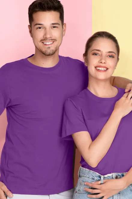 Lichtgewicht T-shirt met korte mouwen, purper