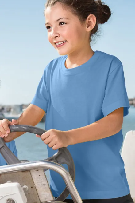 Lichtgewicht T-shirt voor kinderen, hemelsblauw