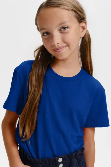 Lichtgewicht T-shirt voor kinderen, koningsblauw