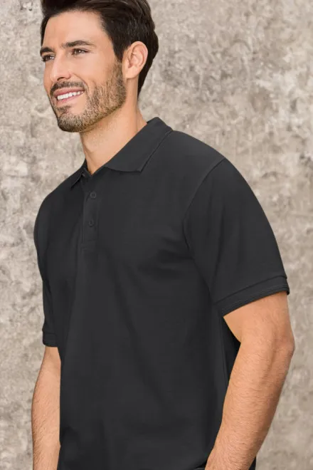 Los poloshirt voor heren, ebbenhout grijs Los poloshirt voor heren, ebbenhout grijs